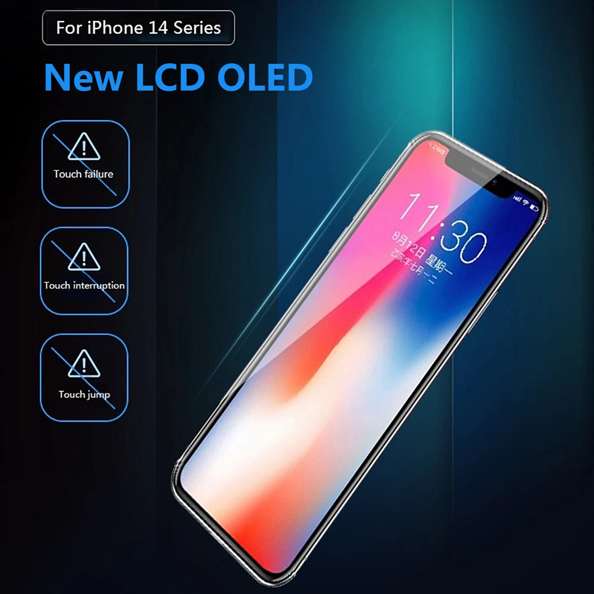 OLED LCD For iPhone X XR XS 11 12 13 14 15 Pro Max Plus New Screen Assembly No dead pixel High Definition Flexible Screen