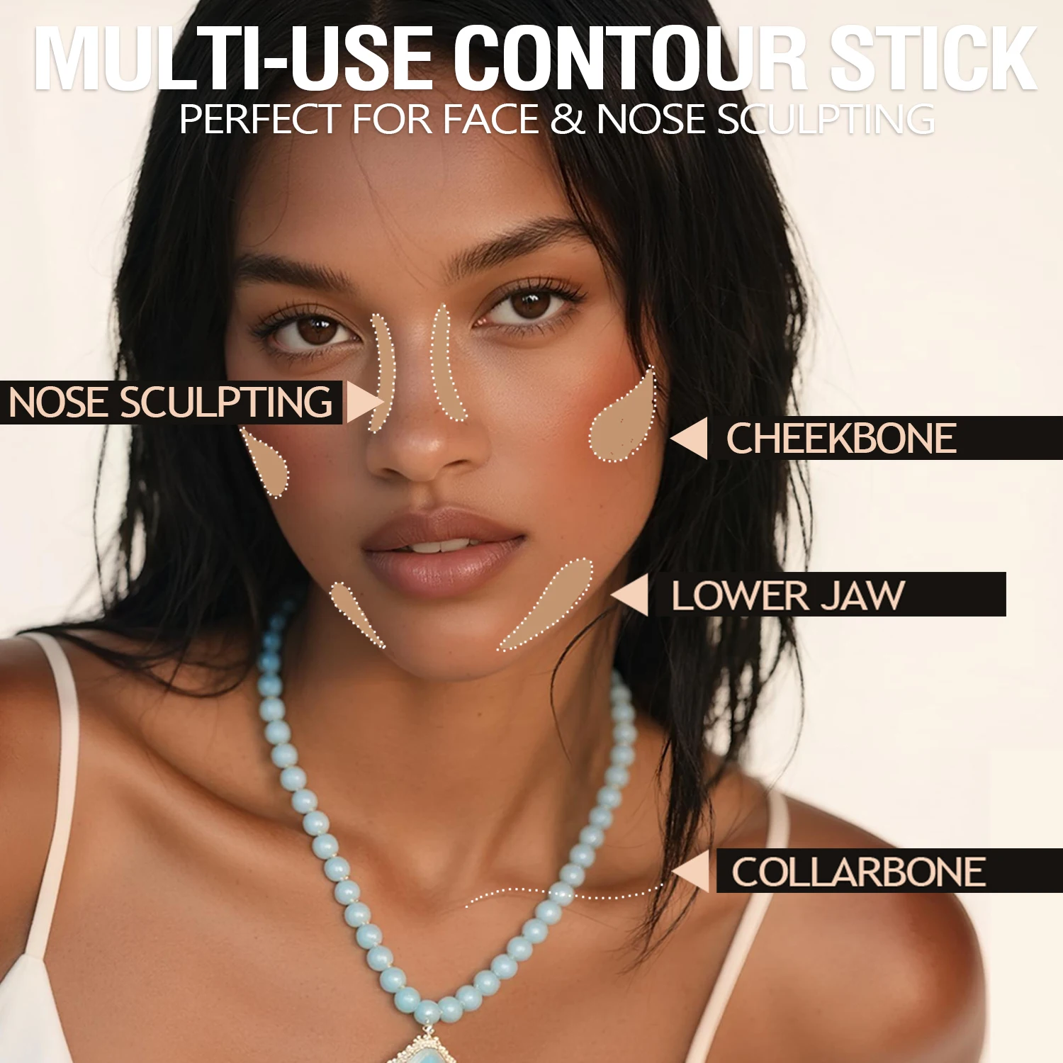 3-Color Multi-Functional Face Brightening Contour Stick Contouring & Brightening Skin-Perfecting Stick