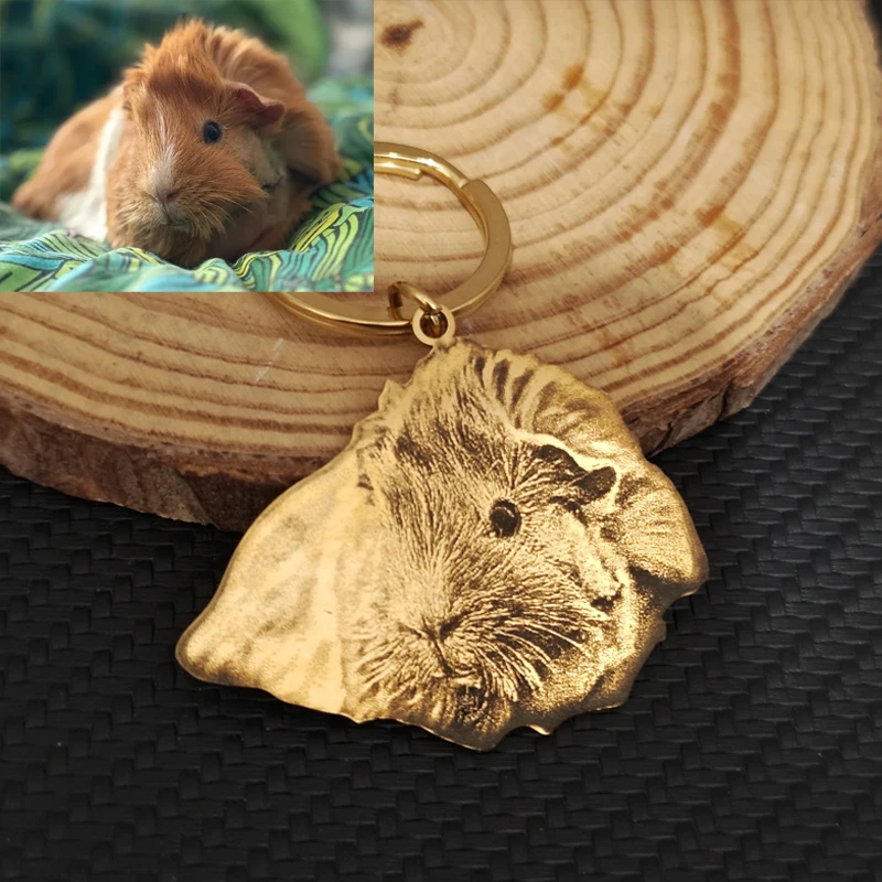 

Personalized Pet Photo Keychain Customized Pet Portait Personalised Keyring Memorial Keychain Personal Design Customize Gift