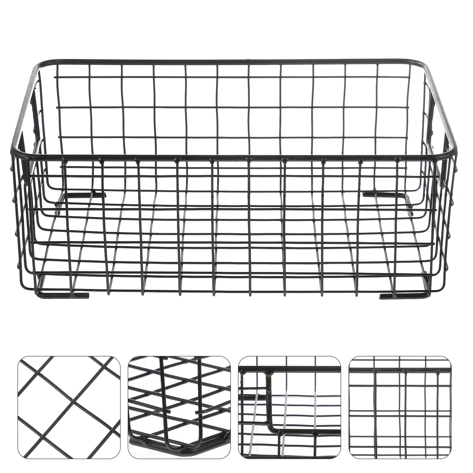 

1pc Snack Storage Basket Kitchen Fruit Vegetable Organizer Simple Style Home Decoration Gift Food Sundries Container Iron