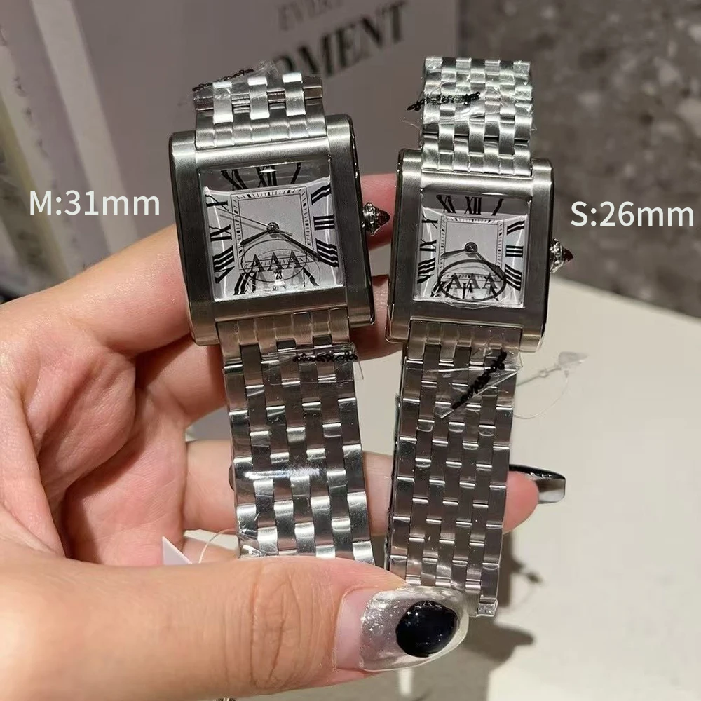 2025 luxo ct marca feminina relógio de quartzo japonês aço inoxidável diamante quadrado mulher roupas banheira relógio de couro genuíno