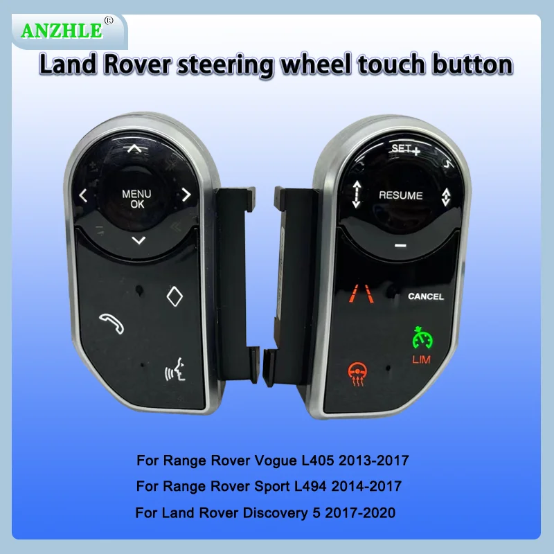 Przyciski na kierownicy samochodowy dla strzelca Vogue L405 Sport L494 dla Land Rover Discovery 5 Multimedia Bluetooth kwadrat Control