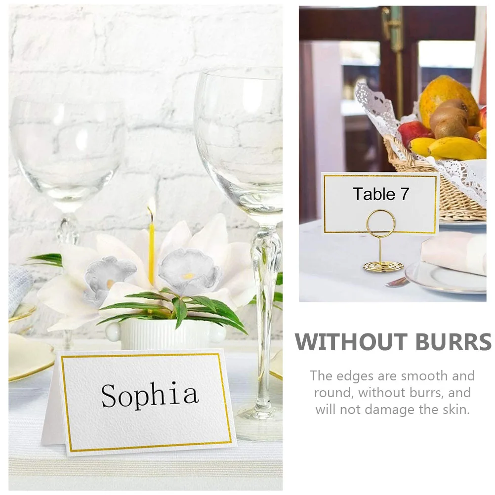 

50pcs Gold Foil Table Elegant Wedding Decor Place Cards Bridal Reserved Signs Seating Cards Party Supplies Multi Function