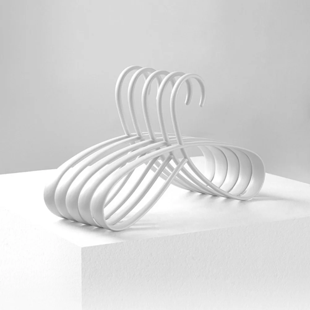 

5Pcs Non slip Clothes Hangers Widened Plastic Light Grey Coat Hanging Rack Home Accessories Storage Solution