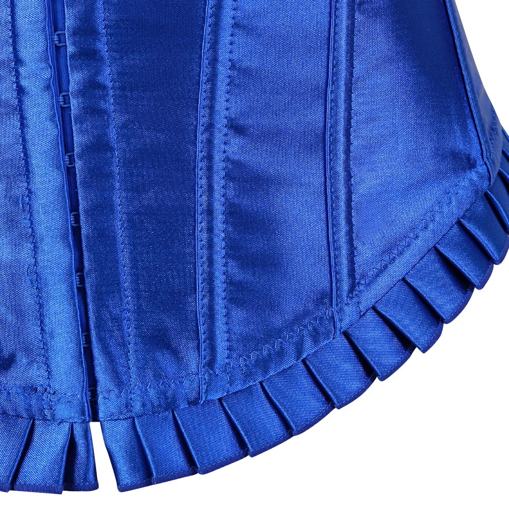 Corset victorien burlesque en satin pour femme, bustier, surbuste, costume, grande taille, sans bretelles, violet, blanc, mode