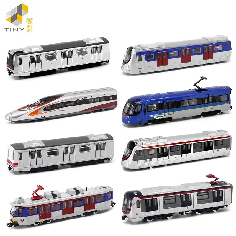 Hongkong Tiny 1:120 Legering Model Auto MTR Licht Passagier Trein MTR Vracht Auto Ornamenten Verzamelen Kind Gift Gloednieuwe