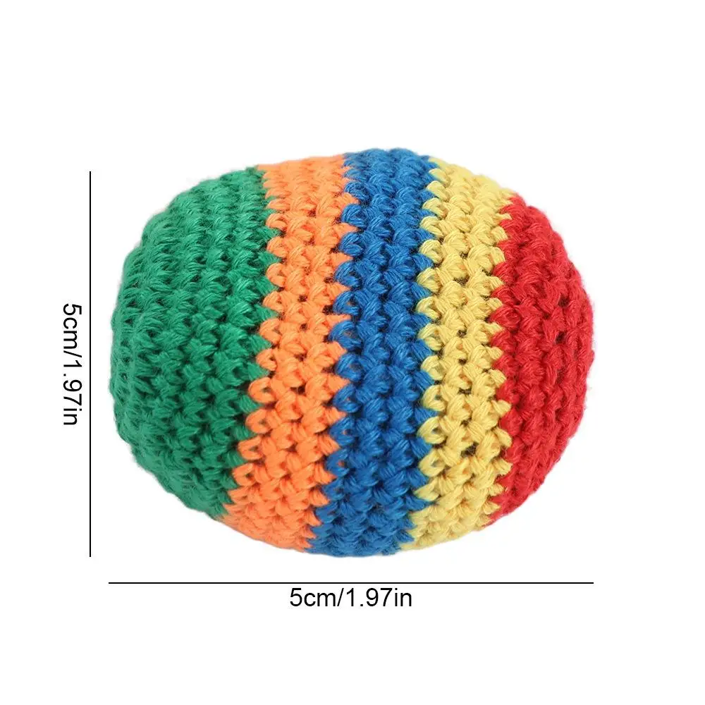 3Pcs Colorful Juggling Balls Mini Random Color Children Outdoor Toys Handmade Sports Toys Woolen Yarn Sandbag Kick Balls