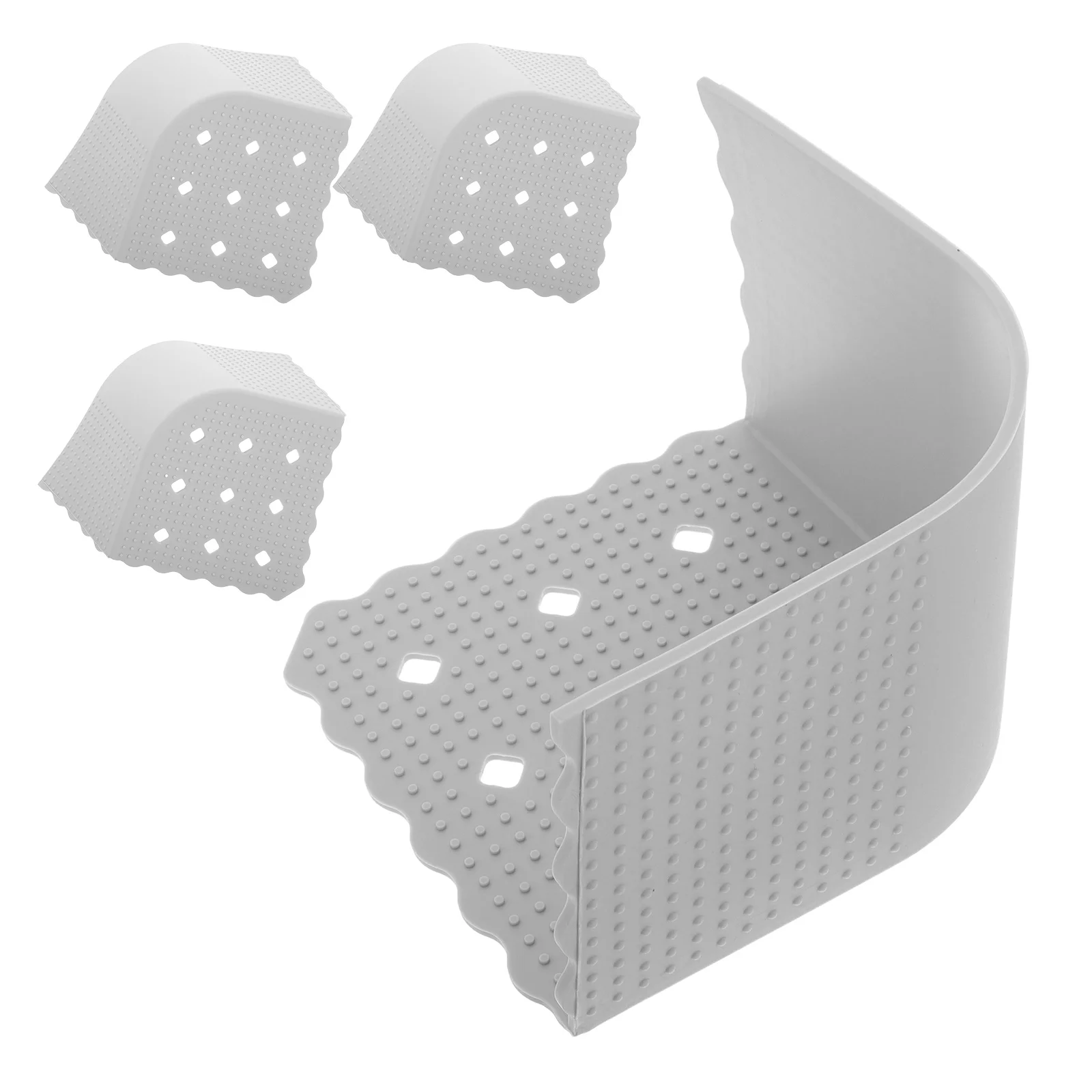 

4pcs Bed Sheet Holder Invisible Grey Silica Gel Mattress Stopper Quilt Cover Fastener Antislip Design Easy Install Remove
