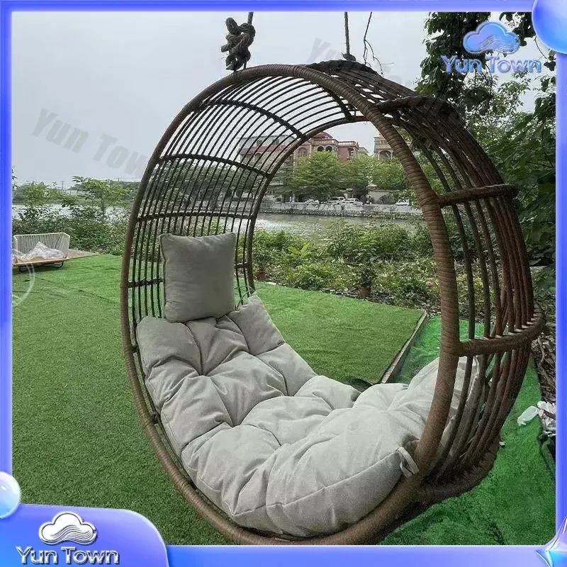 for Courtyard Garden Detachable Swing Chair for Outdoor Leisure Balcony Simple Single-Person Rattan Hanging Basket Furniture