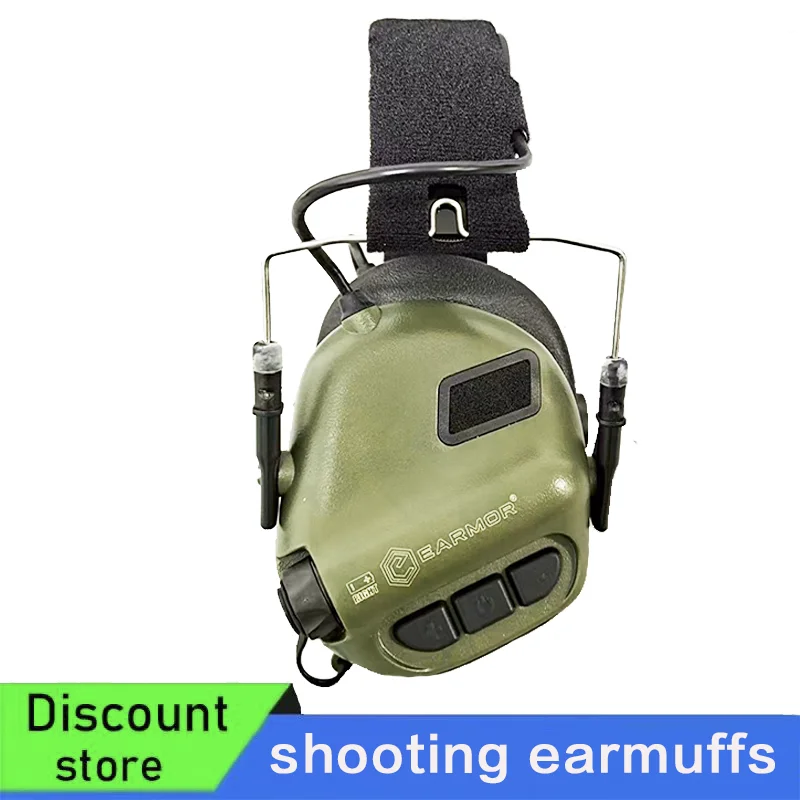 Cache-oreilles de tir EARMOR M31 MOD4, cache-oreilles de tir de protection auditive électronique, cache-oreilles amplificés