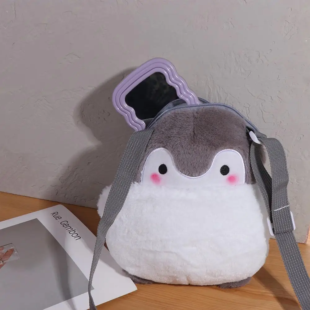 ตุ๊กตาน่ารักของเล่นเพนกวิน Messenger กระเป๋าแบบพกพากระเป๋าสตางค์ Plush ไหล่กระเป๋าเกาหลีสไตล์ตลก Crossbody กระเป๋าเด็ก