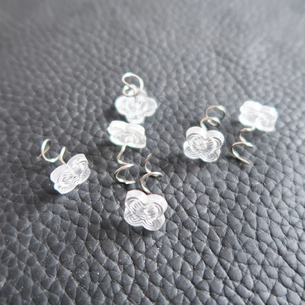 

100Pcs Stainless Steel Sofa Skirt Nails Transparent ABS Bed Sheet Holders No Rust Fixation for Upholstery