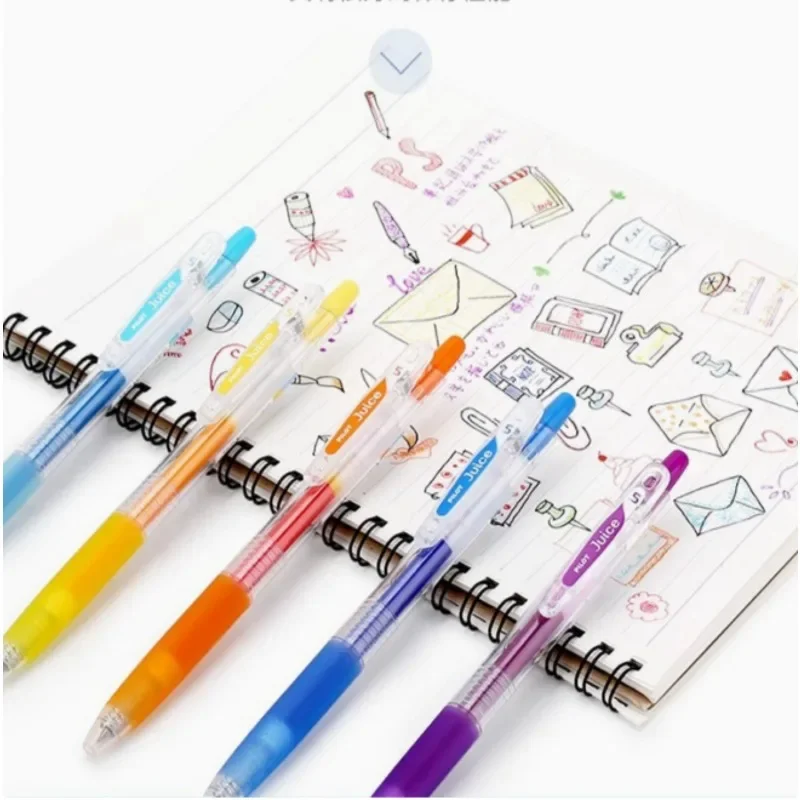0.5mm Pilot Baile Juice Pen Set Color Press Neutral Pen Student Notes Drawing Hand Account Speed Drying Water Pen 6 Piec/12 Piec