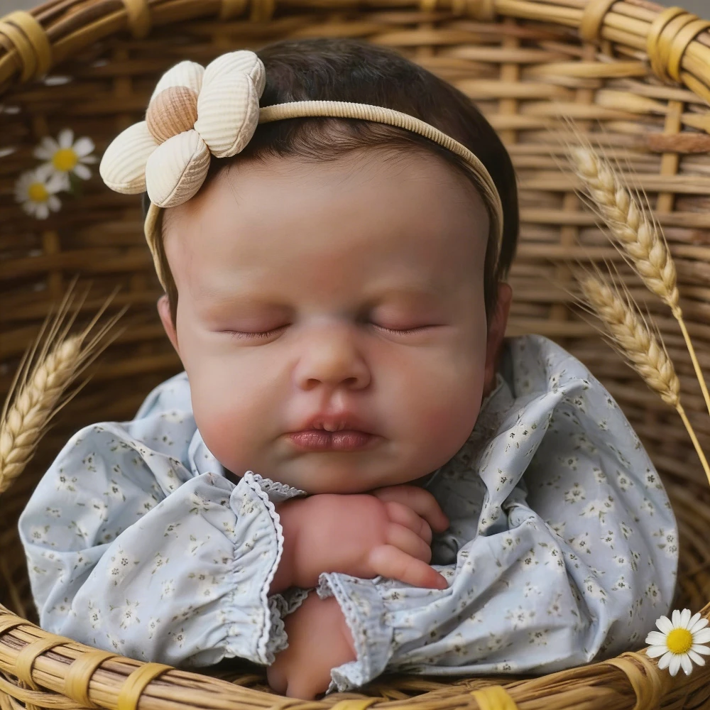 bzdoll-48cm-19-inch-asleep-reborn-loulou-doll-full-vinyl-body-sleeping-baby-doll-lifelike-handmade-play-house-toy
