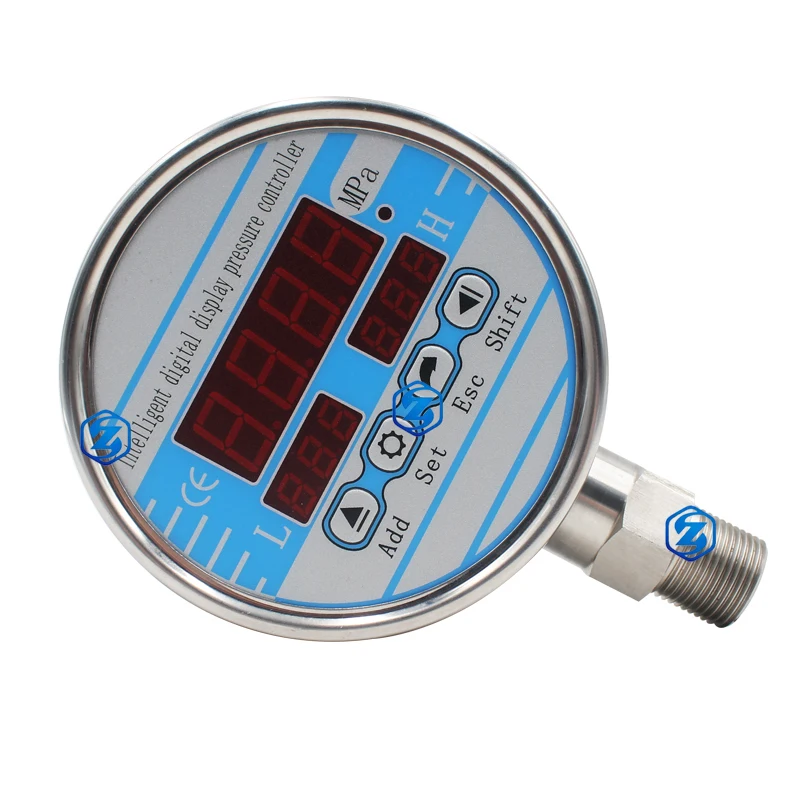 Hydraulic Air Gas Radial Digital Pressure Gauge mbar mpa 8700psi Pressure Gauge 2000 bar Electric Contact Pressure Manometer