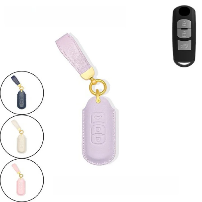 

A+ Genuine Leather Car Key Case Cover For Mazda 2 3 5 6 MX-5 CX-5 CX-3 CX-9 CX-7