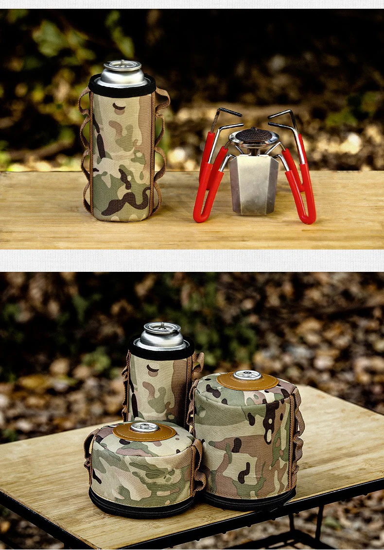 Gas Tank Protective Sleeve Camo Portable Outdoor Camping Storage Bag