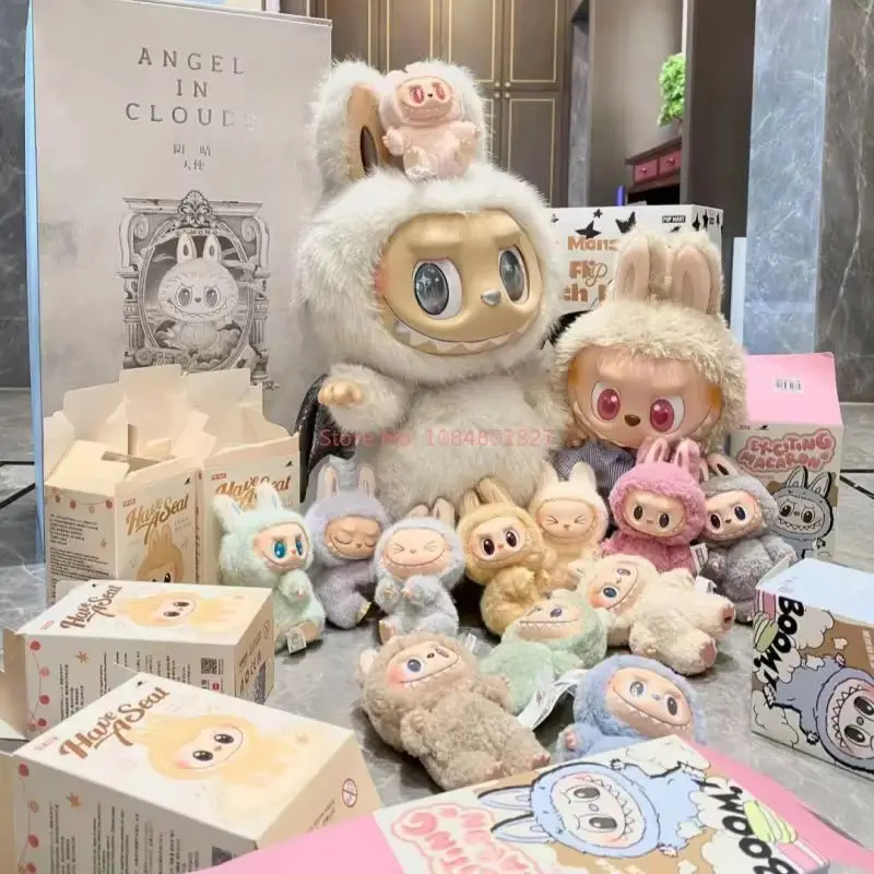 

100% Original Labubu Has A Seat And Macaron Vinyl Face Doll Backpack Decorated Pendant For Surprise Blind Box Customized Gifts