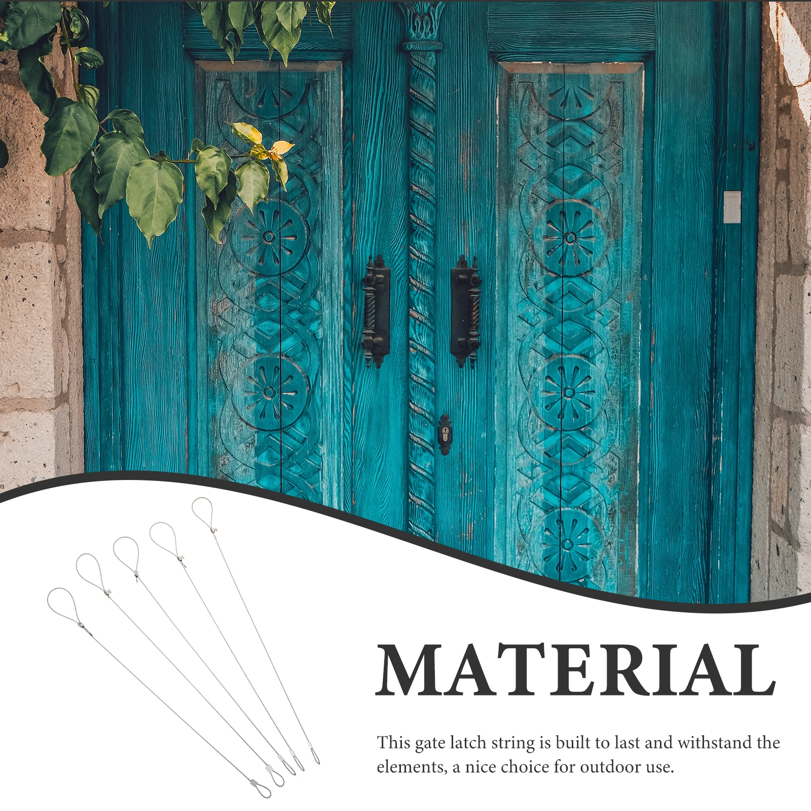 

5pcs Gate Latch Pull Stainless Steel Outdoor Fence Lock Pull Handle For Metal Wooden Gates Garden Backyard Fence Hardware