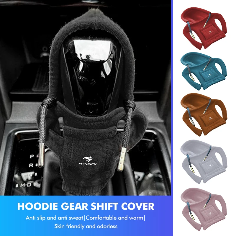 Car Center Console Gear Shift Knob Cover Hoodie Change Lever For Toyota Harrier 80 30 60 XU30 XU60 Venza 2020 2021