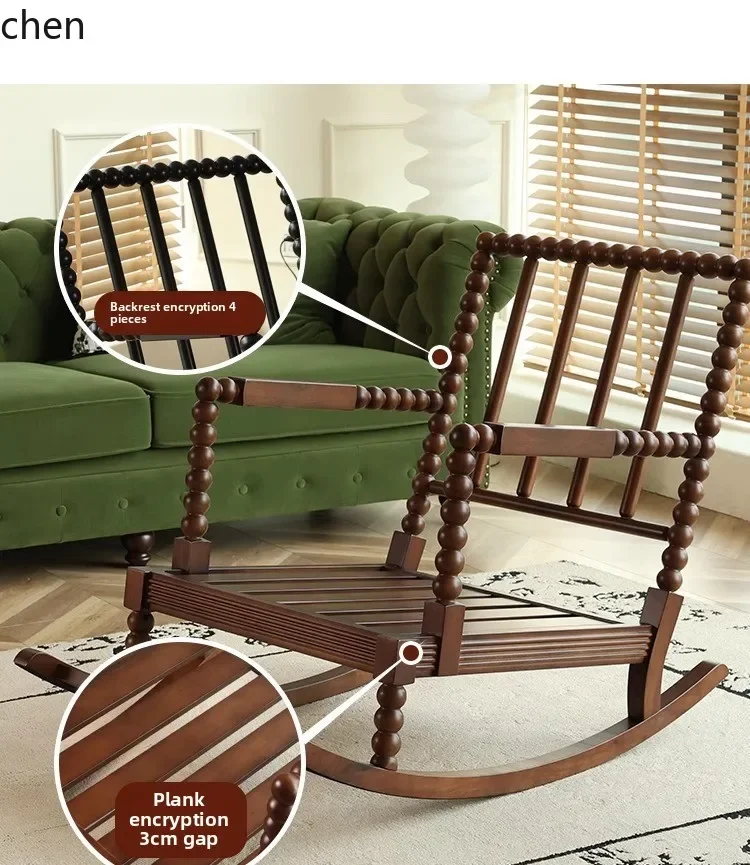 HXL Home Reclining and Sleeping Pearl Chair Solid Wood Sofa Rocking Chair