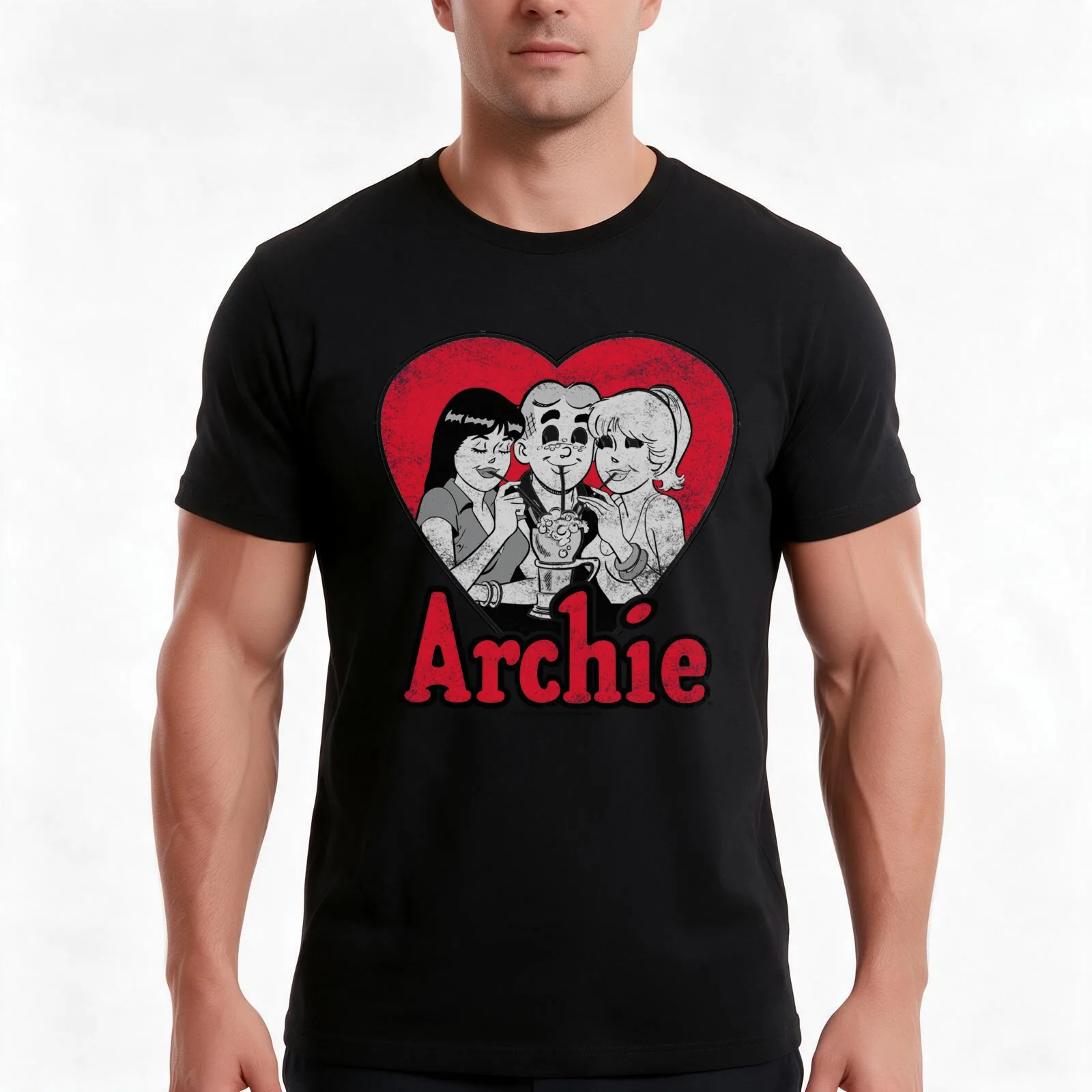 AC119_Archie Comics Milkshake Youth T-Shirt, Summer Casual Cotton Tee, Oversized Streetwear Tops, Vintage Graphic Print