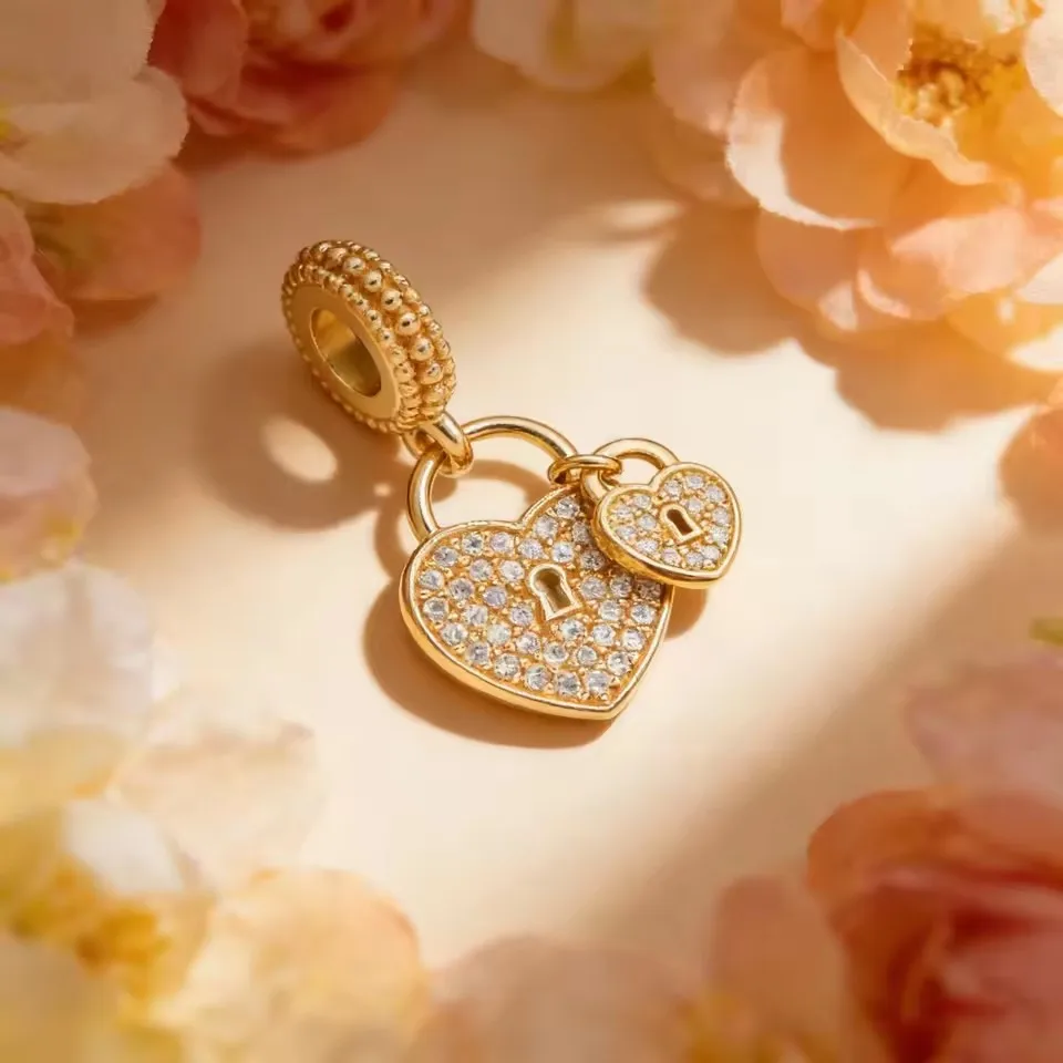 Gold Plated Charms Set Envelope Cactus Poodle Dog Shape Pendant & Safety Chain DIY Beads for Bracelet Jewelry Making Gift