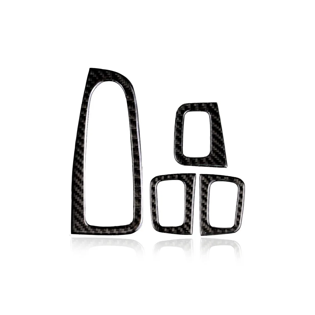 Window Switch Armrest Panel Cover Sticker Trim Fit For Mercedes Benz C Class W205 C180 C200 C300 GLC260 Carbon Fiber
