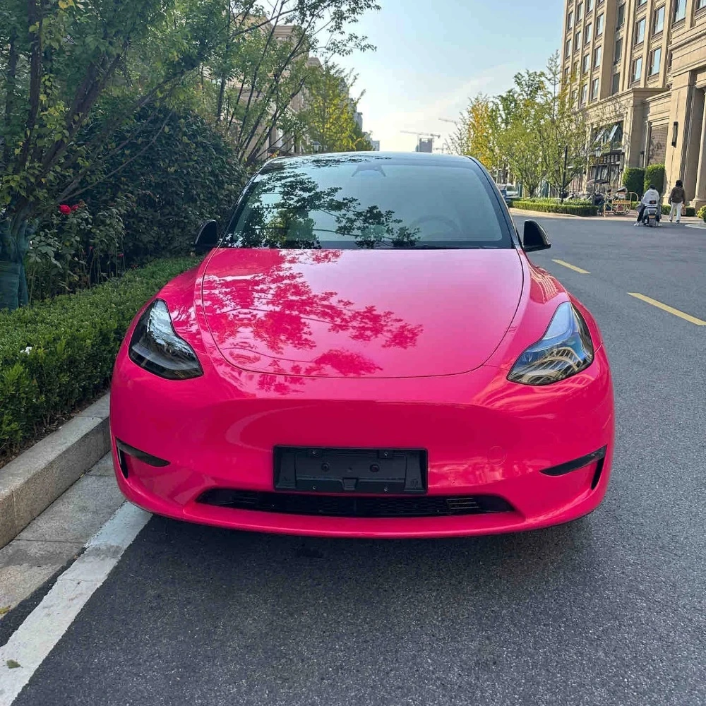 Blackberry Powder DIY Color Change Film For Tesla Model Y 2020-2024 Pre-cut PPF PET Paint Protection Film Anti-Scratch Resistant