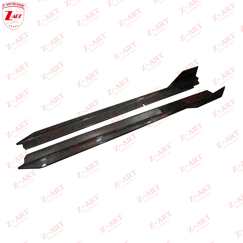 Z-ART Carbon Fiber Side Skirts for Huracan Carbon Fiber Side Lip for Huracan EVO Carbon Fiber Side Spoiler for LP580 LP610 LP640