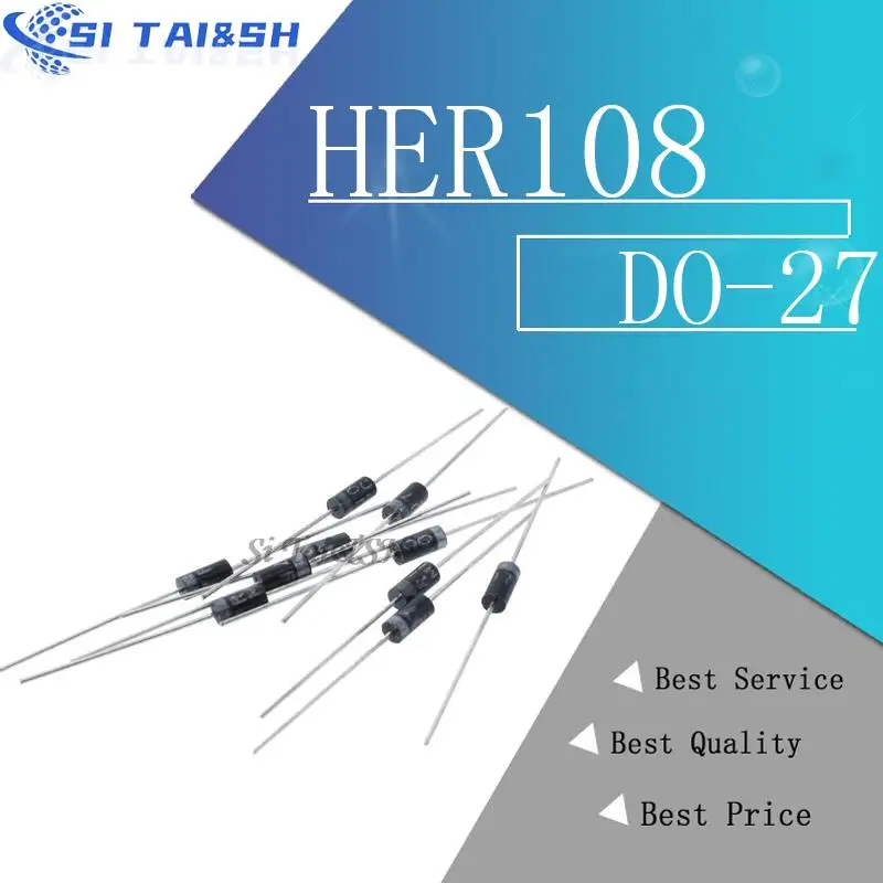 20PCS Rectifier Diode HER108 HER208 HER307 HER308 HER508 SF16 SF56 SF54 FR307 FR607 DO-27