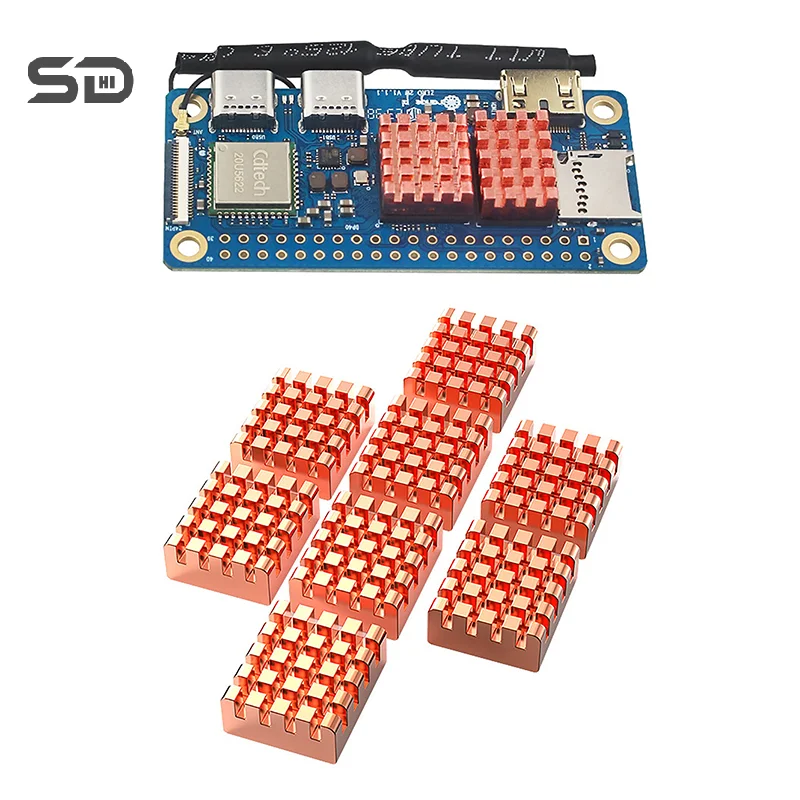 1/8pcs For Motherboard Graphics Card Sound Card Chip Small Heatsink Graphics Memory Heat Sink Pure Copper Heat Sink