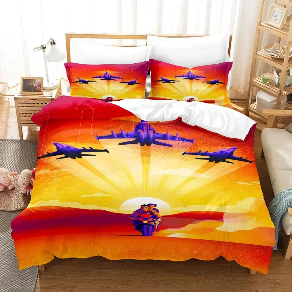 3d impressão superior arma maverick conjunto de cama capa edredão conjunto colcha fronha consolador rei rainha tamanho meninos adulto cama