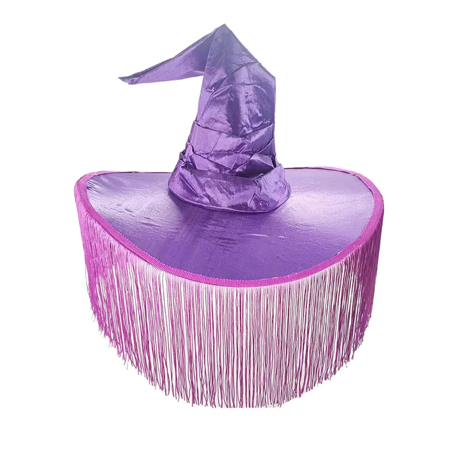 Witch Hat Headwear Halloween Party Headgear Decor Halloween Costume Accessory Cap Party Favors with Tassel Wizard Hat for Girl