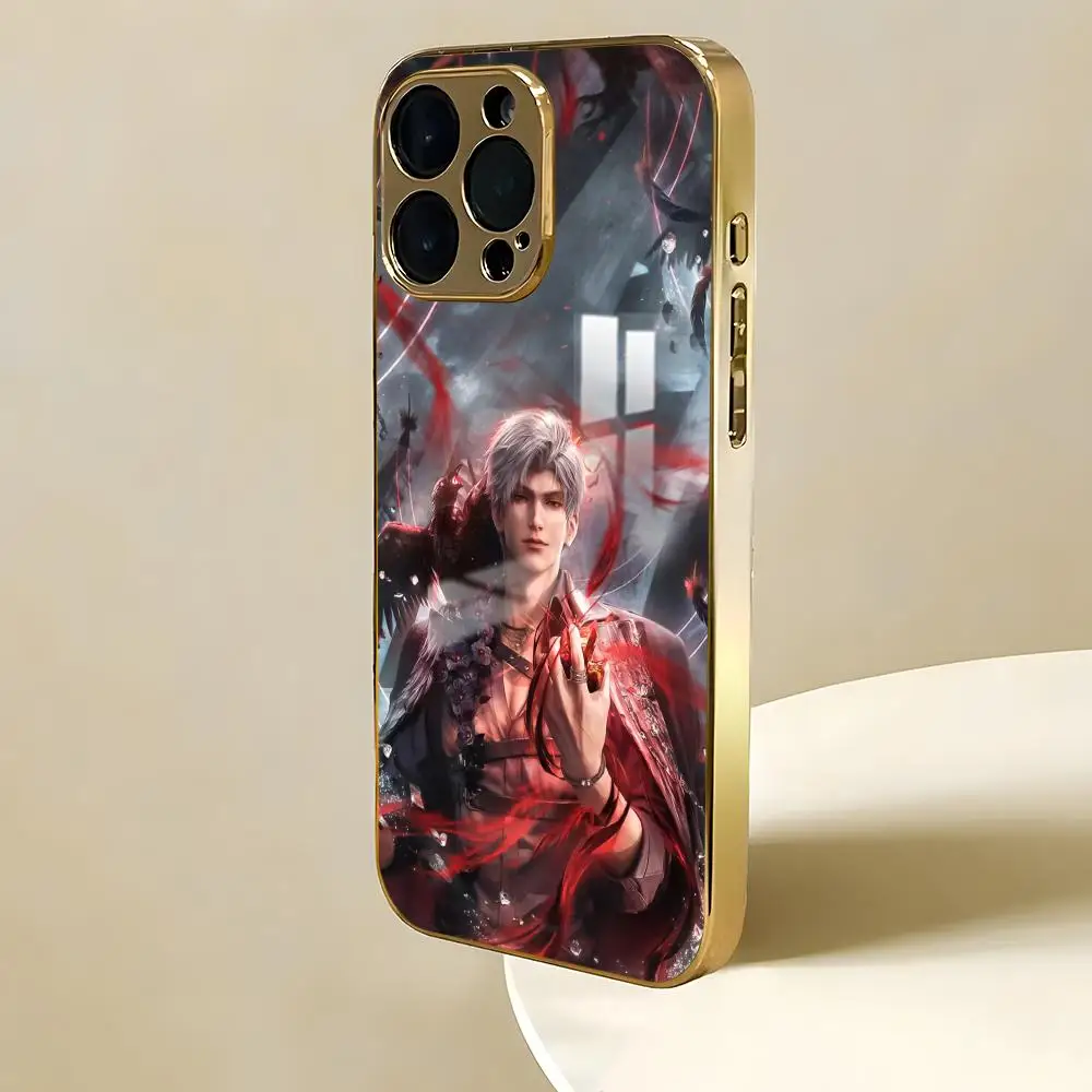 Funda para Teléfono con Diseño de Juego Otome L-Love and Deepspace para iPhone 17 16 15 14 13 12 Pro Max, Funda Protectora de Metal Galvanizado