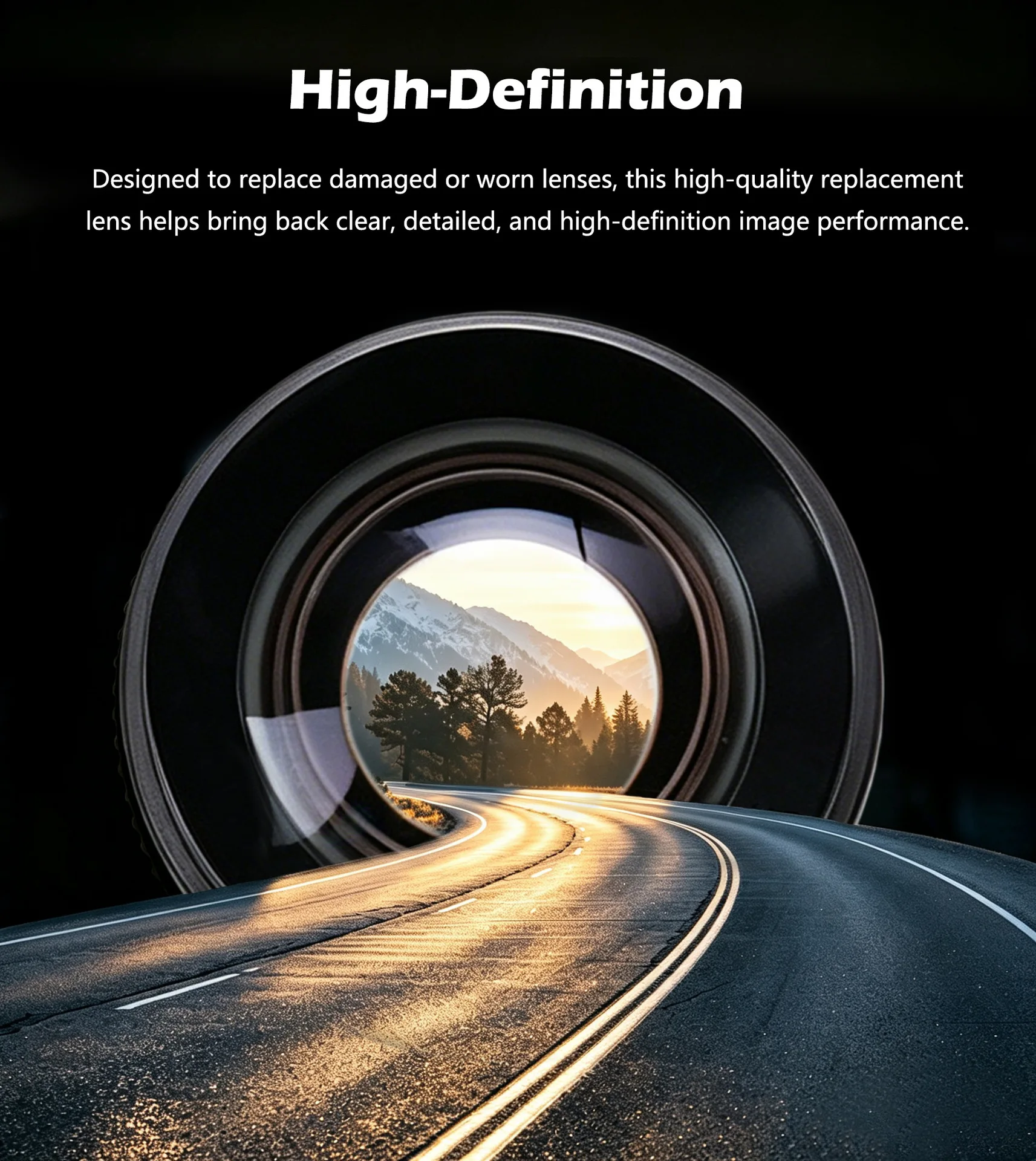 Camera Lens Replacement For DJI Osmo= 360 II - Clear Optical Glass Component For Enhanced Photography And Easy Installation