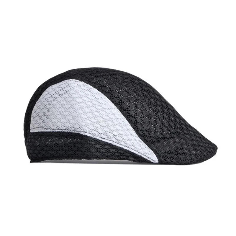 TOHUIYAN Summer Mesh Hats for Men Breathable Boina Masculina Newsboy Caps Outdoor Sun Protection Beret Hat Women Street Flat Cap