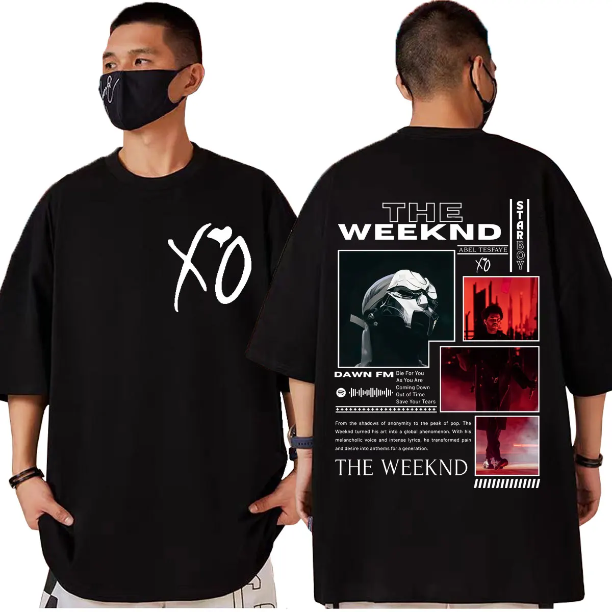 

Rapper The Weeknd Merch T Shirt Hip Hop Vintage Short Sleeve T-shirts Men Women Clothing High Quality Fashion T-shirt Streetwear