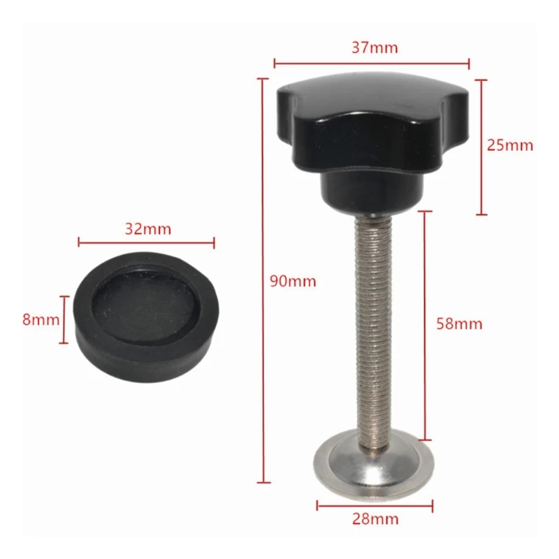 Núm vít kẹp hình sao chống đập Núm hình sao M8x60 Vít ren