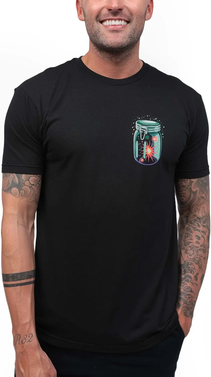 INTO THE AM Graphic TShirts for Men S - 4XL Cool Edgy Trippy Design Casual Tees Streetwear Skeleton Skull