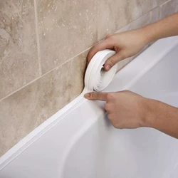 Bande autocollante de scellage en PVC blanc, 3.2M, pour salle de bains, cuisine, douche, évier, bande de scellage, autocollant mural étanche