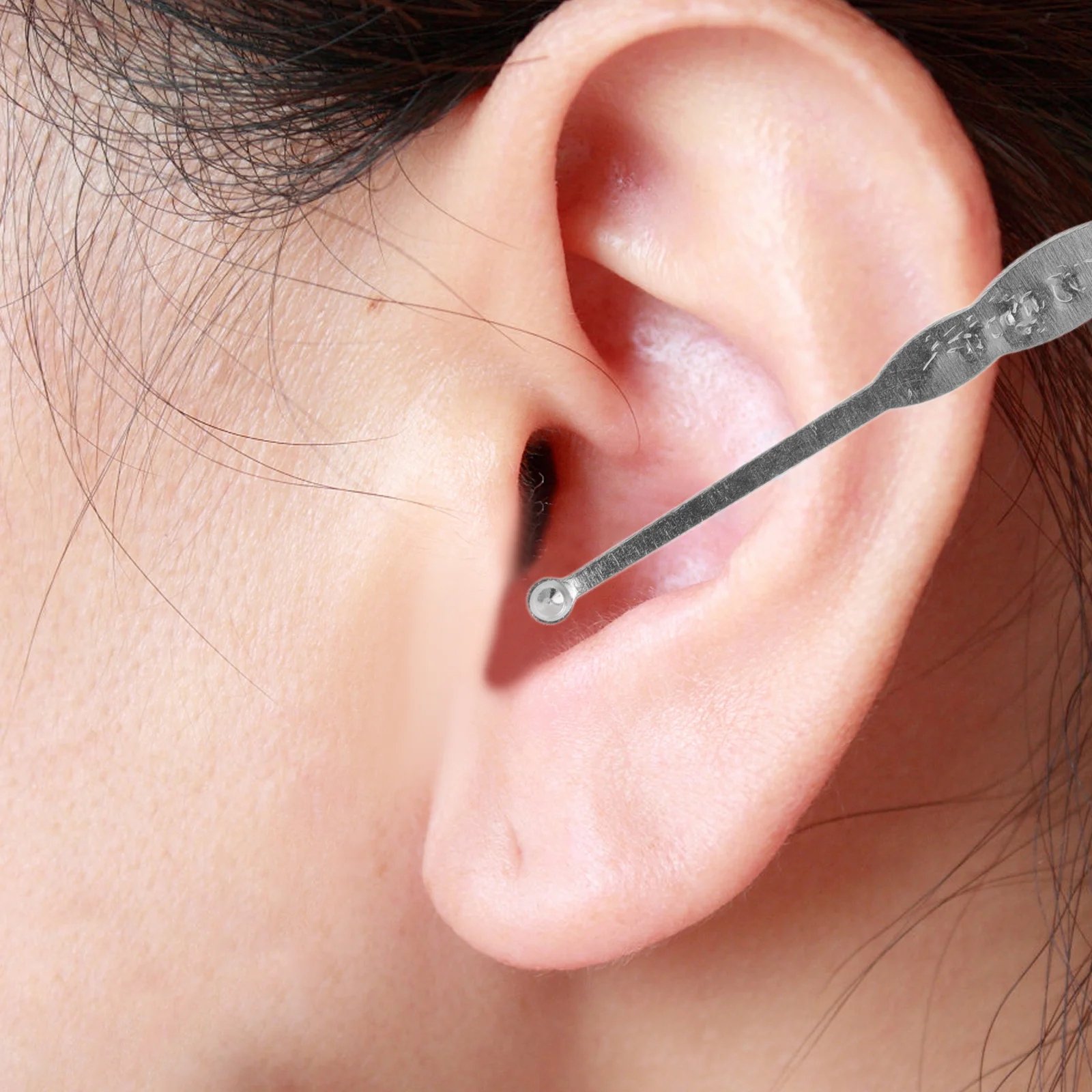 

100pcs Stainless Wax Spoon Curette Pick Cleaner Skid Resistance Durable For Home Stainless Steel Ear Spoon Use Ear Pick