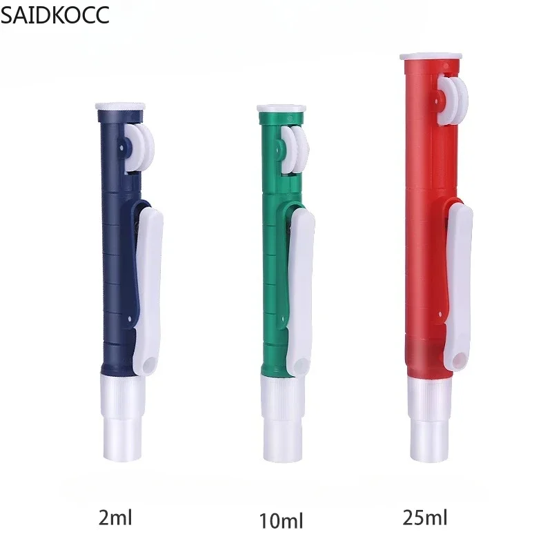 

SAIDKOCC Pipette Aid Fast Release Pipette Pump Manual Pipettor Pump Use With Graduated Transfer Pipette VOL.2 ml/10ml/25ml