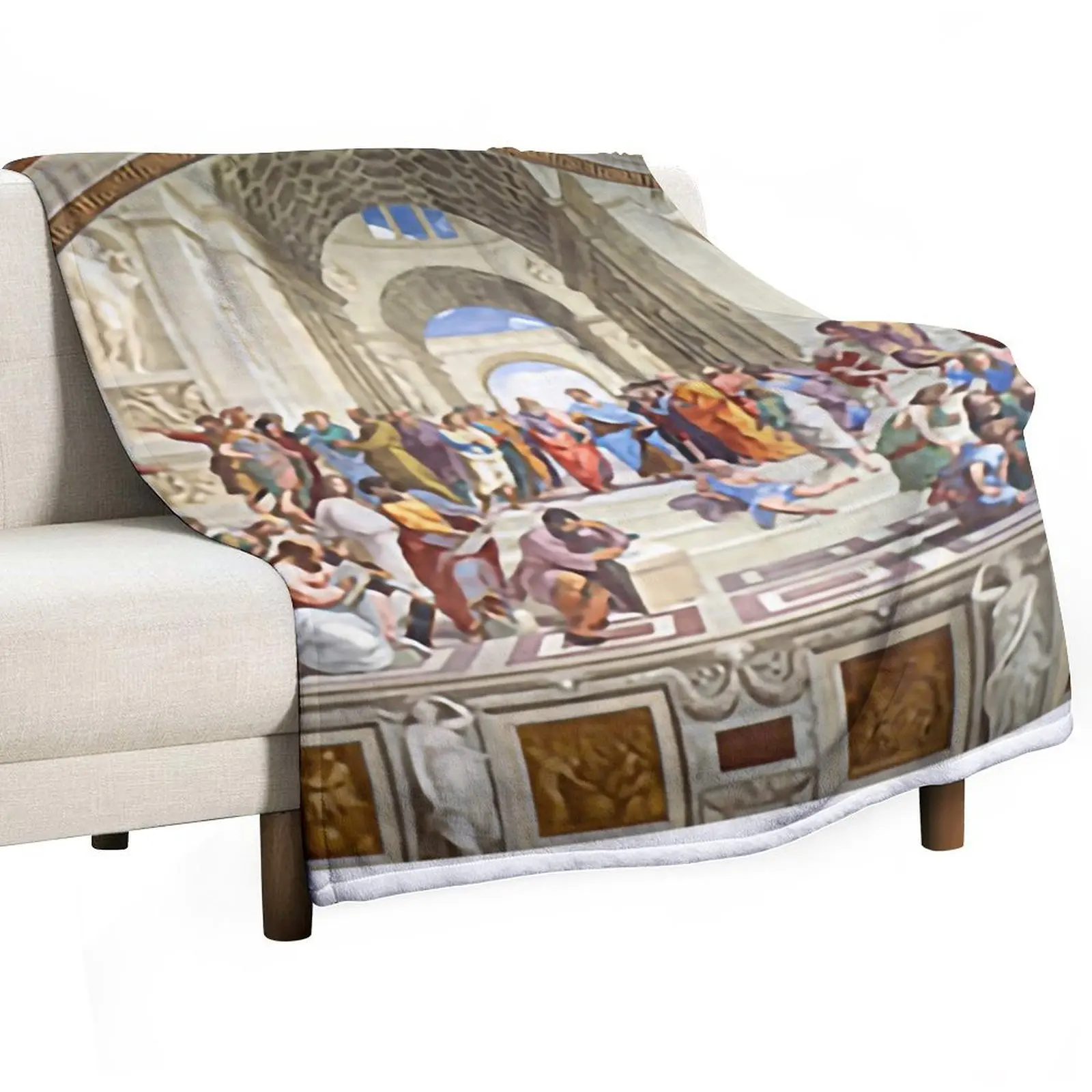 

40. Raphael's The School of Athens (1511) famous painting Throw Blanket anime Sofas Furrys Blankets