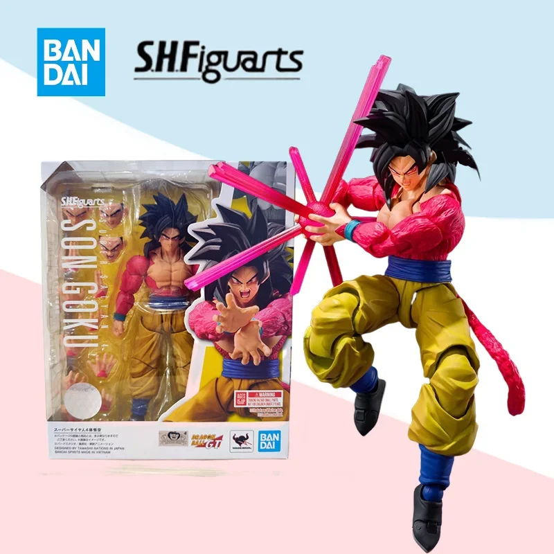 

Bandai Original S.H.Figuarts SHF Dragon ball GT SUPER SAIYAN 4 SON GOKU full action anime model kit finished toy gift for kids