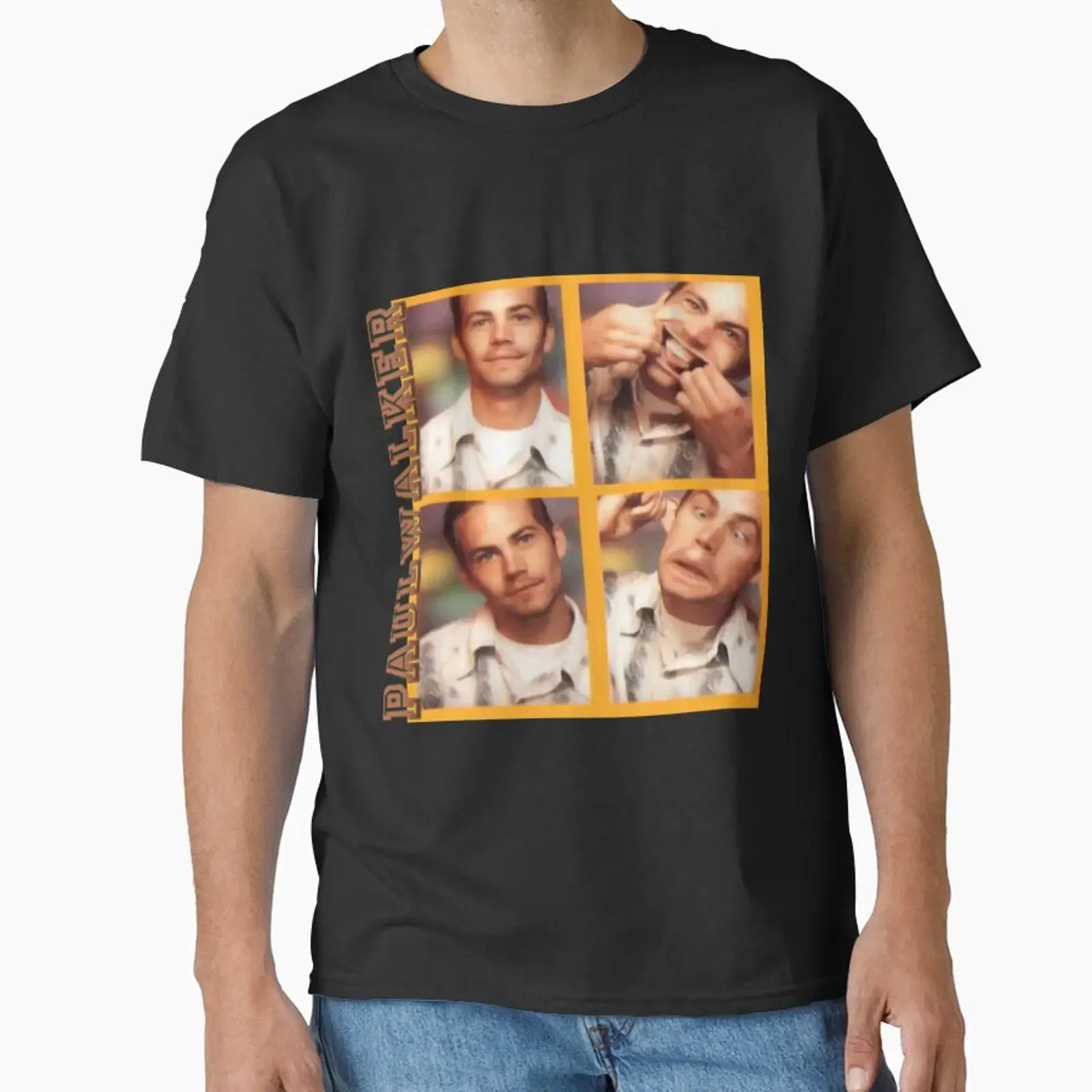 Paul Walker TRL Photobooth Vibes Classic T Shirt vintage Washed Top For Everyday Wear designer clothes Soft Unisex streetwear