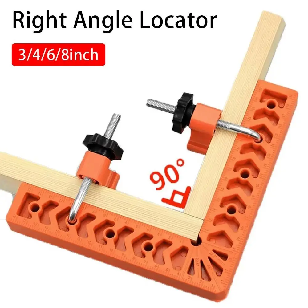 

1 компл. Деревообрабатывающий инструмент, линейка под прямым углом, L-образная пластиковая рукоятка под углом 90 °, Фиксированный Угол захвата 3/4/6/8 дюйма