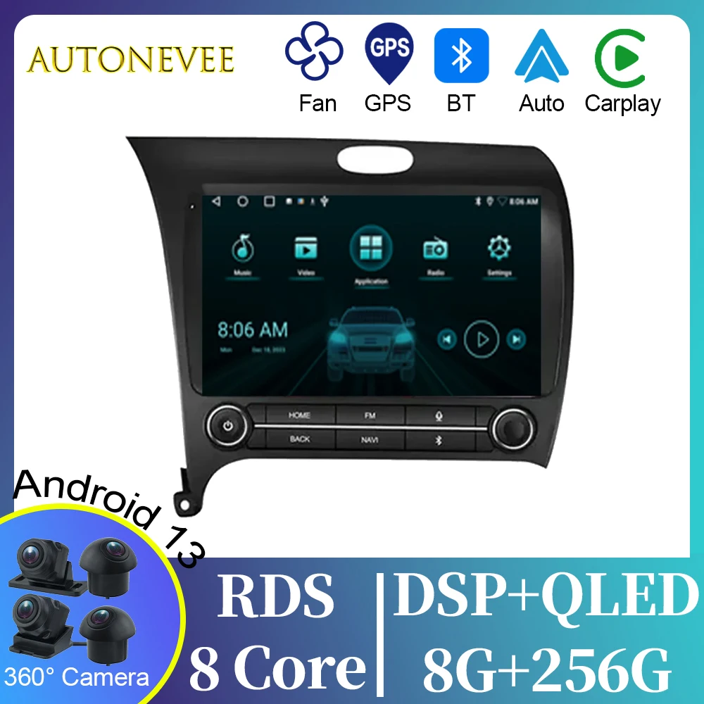 

For Kia K3 Cerato 3 Forte 2013 - 2017 RHD Video Player Android Auto Car Radio GPS Navigation Multimedia Stereo Carplay No 2din