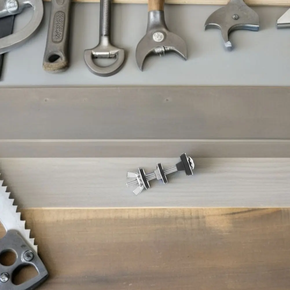 

6Pcs Toilet Tank Screws Stainless Steel M6x65mm Heavy Duty Split Design Easy Installation Toilet Bolts Fixing Kit