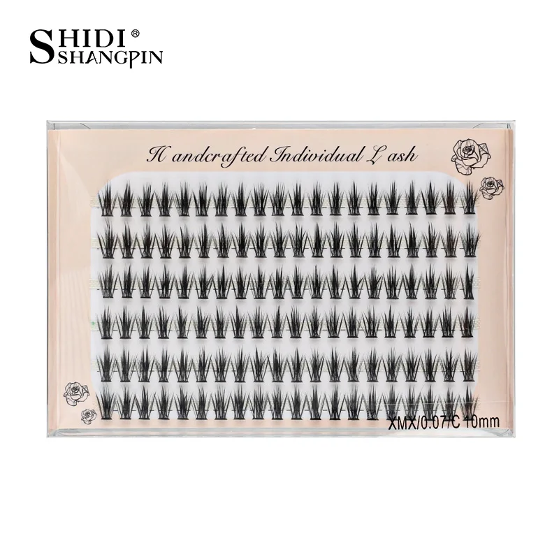 1 Box Wimpernverlängerungs-Bundles, vorgefertigte C-Curl-Wimpern, natürliche Cluster-Wimpern, Einzelwimpern, Make-up-Tool, Faux Cils XMX – Detail 10